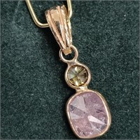 $2500 18K  Fancy Pink Diamond (0.90Ct, I3) Fancy Y