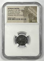 Claudius II Bl Double Denarius 268-270 AD NGC