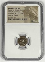 Constans AE4 (Bl Nummus) 337-350 AD NGC