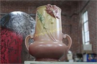 1938 ROSEVILLE ART POTTERY POPPY HANDLED VASE