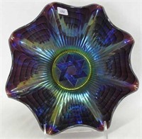 Star of David ruffled bowl - purple
