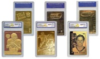 Tom Brady 23kt Nfl Gold Cards Gem-mint 10 Set Of 3