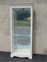 DISPLAY/CURIO CABINET WITH 3 GLASS SHELVES: