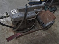 Electric motor on wood base