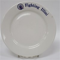 1980s Team Used Illini Buffalo China Plate
