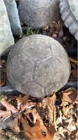 Concrete soccer ball, 9" diameter