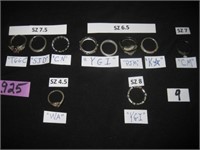 Lot of (10) Sterling Rings…Sold as shown