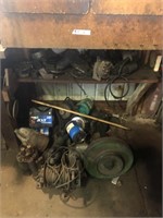 Misc Lot - Winch, Battery, Pulley, Hose, Etc