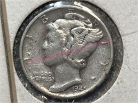 1945 D Mercury silver dime (90% silver)
