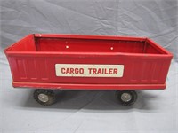 Vintage Red Metal Cargo Trailer, Made In Japan