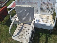 Steel Porch Bench & Chair