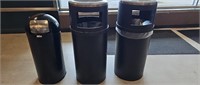 3 Commercial Trashcans