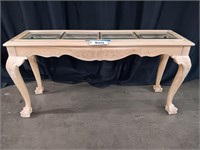 CHIPPENDALE WHITEWASH ACCENT TABLE