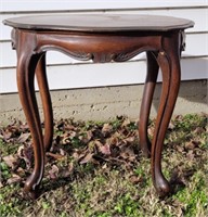 Carved Wood End Occasional Table 18" tall