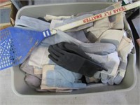 Tote full of Assorted Work Gloves