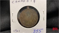 1901 Canadian large penny