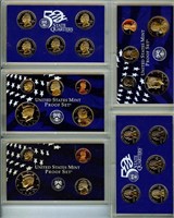 1983 88 89 90 94 99 02 03 Proof Sets