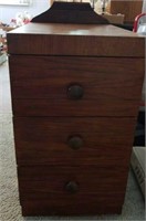 Wooden 3 Drawer End Table