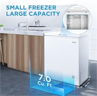 Midea Freezer  7.0 Cu Ft  White