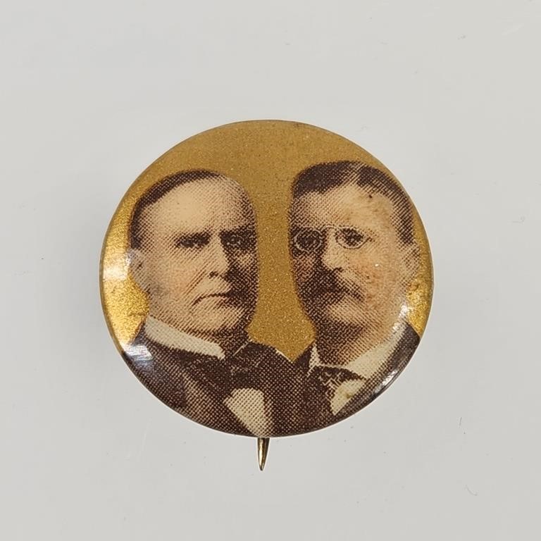 1900 ROOSEVELT & McKINLEY PRESIDENTIAL PINBACK