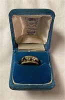 Carson 18K Gold 3 Stone Ring, Size 8, total