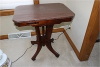 antique marbletop lamp table