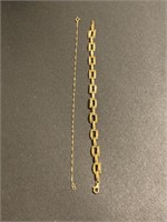 Gold-Tone Chain Bracelets, 7in