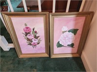 18x26 two floral paintings