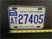 Vintage New Brunswick License Plate