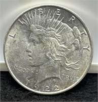 1922 Peace Silver Dollar Unc.