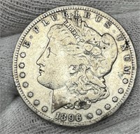 1896-S  Morgan Silver Dollar G+