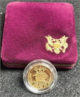 1988 $5 Gold Liberty Olympiod Coin Proof In