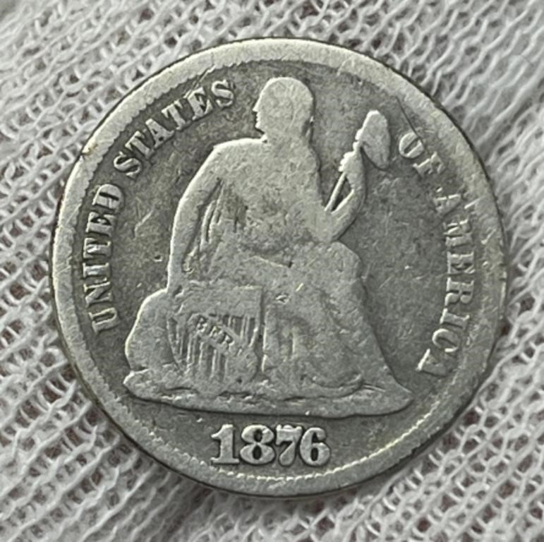 1876-S Seated Dime