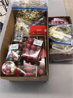 Lot of Christmas Ornaments & Garlands