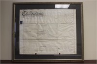 A Framed Indenture  with Provenance