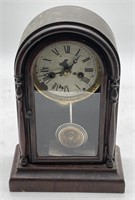 (GH) Vintage Egyptian Mantle Clock 9 1/2” x 5” x