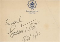 Lawrence Tibbett signature cut
