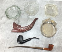 FOOTBALL/OTHER ASHTRAYS AND PIPES