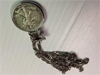 Chain-Half Dollar Coin Pendant