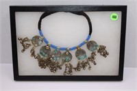 NATIVE AMERICAN ARTIFACTS - CHOKER COIN NECKLACE