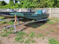 16' Jon Boat w/50HP Evinrude - READ