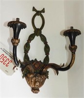 Lot #3350 - Vintage metal and brass double arm