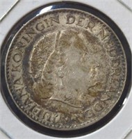 Silver 1956 Netherlands coin