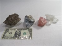 (4) Rock Crystal Specimens Colored Unique grpBB