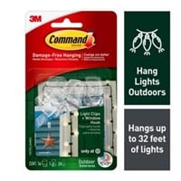 D1)  New Command 16 Clips 20 Strips Outdoor Light