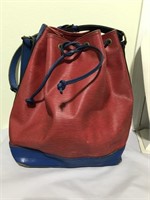 LOUIS VUITTON Shoulder Bag  Leather Red Blue