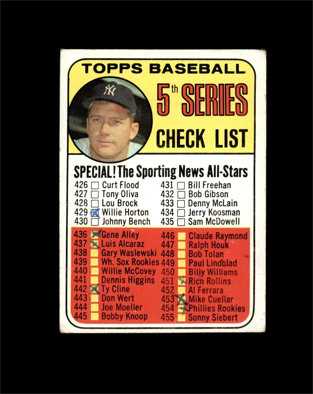 1969 Topps #412 Mickey Mantle CL P/F to GD+