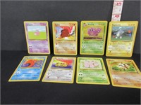 9-BASE SET 1999 POKEMON CARDS