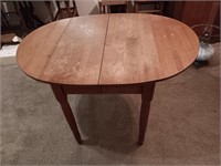 Antique drop leaf table with one leaf forty five