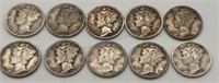 10 - 90% Silver Dimes 1934-1945
